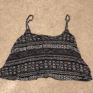 Spaghetti strap, loose crop top